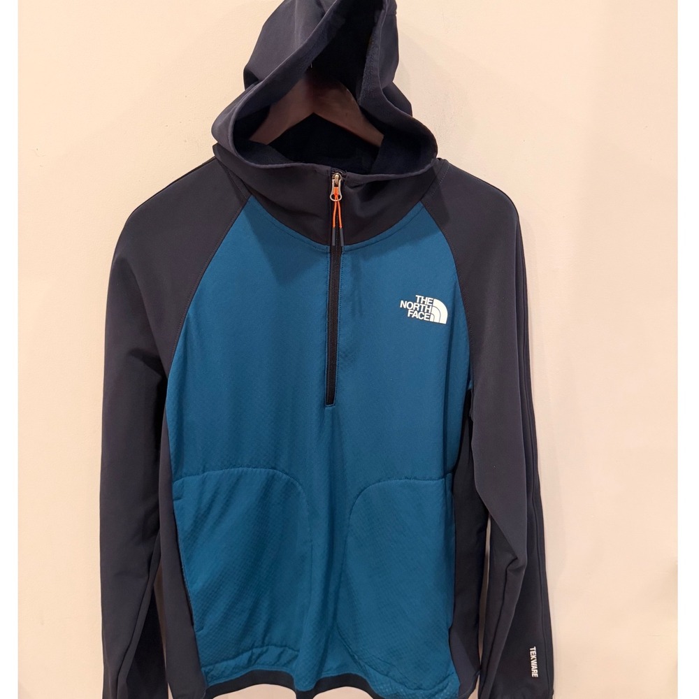 The North Face Tekware 1/4‎ Zip Hoodie Blue Navy FlashDry Mens Pullover